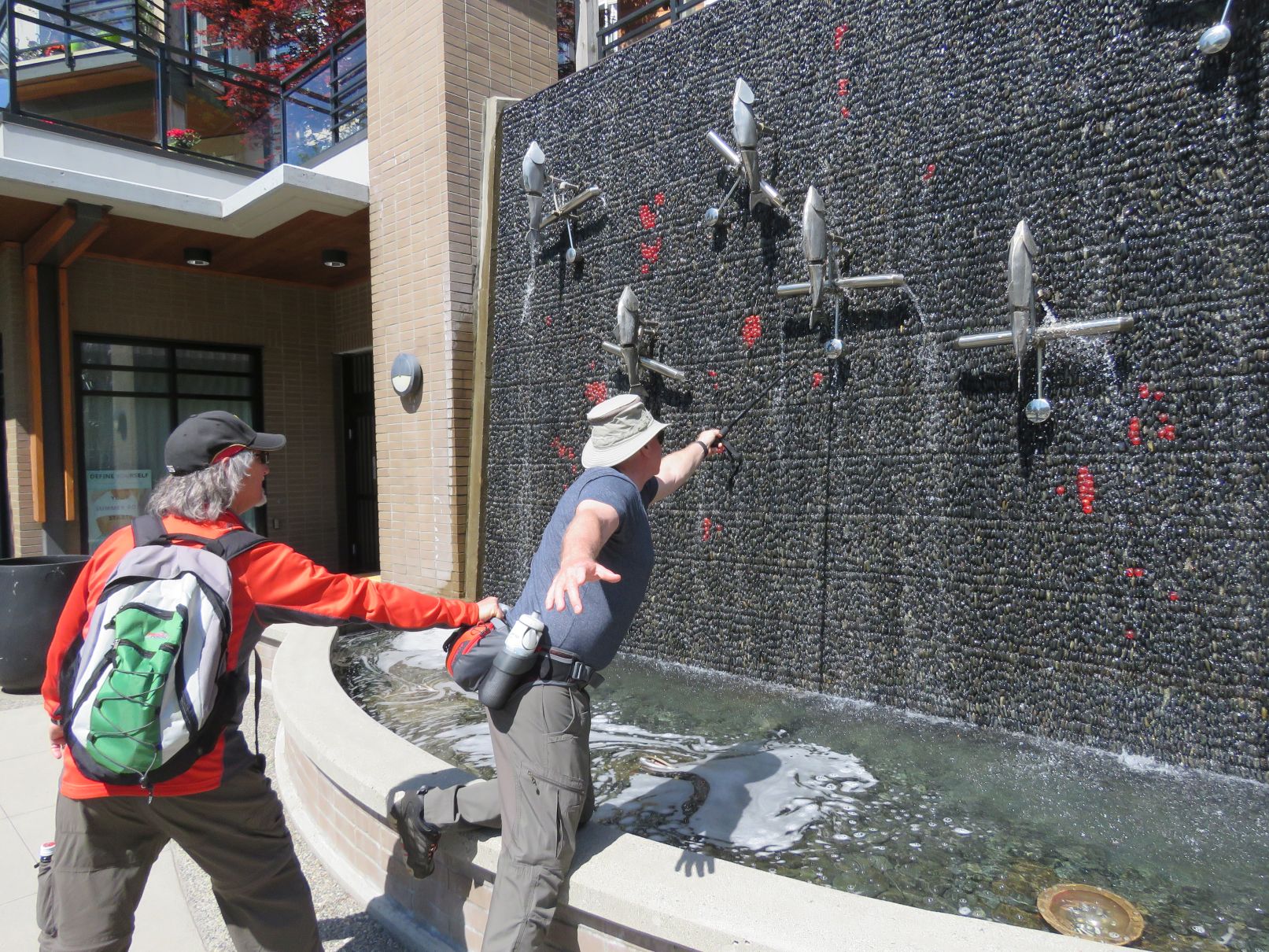 Bruce's impromptu sculpture repair