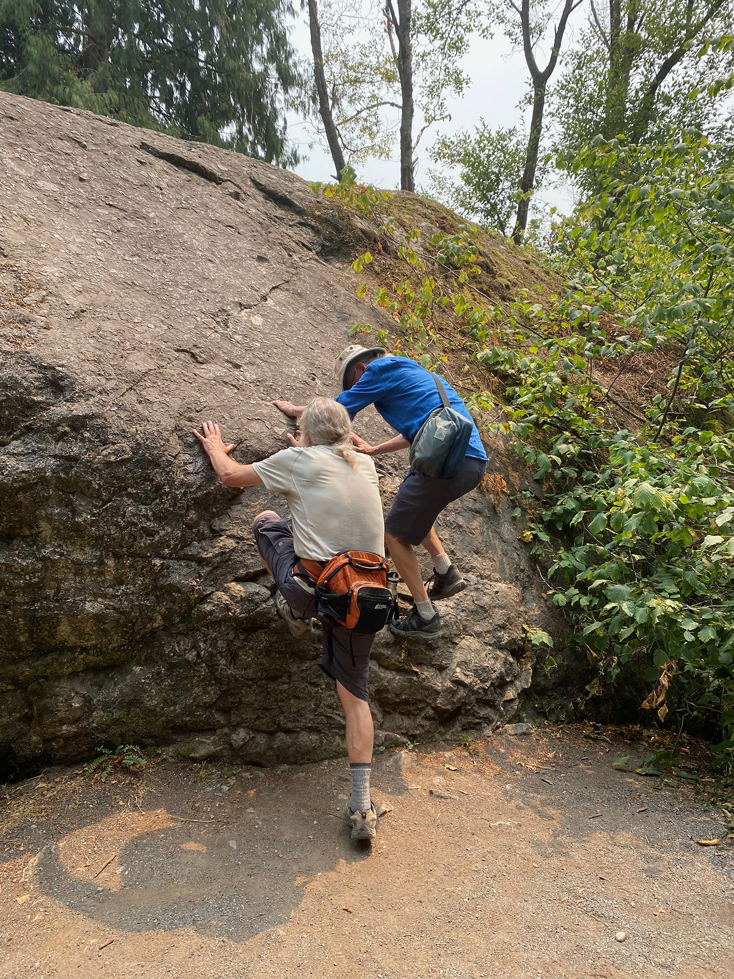 Dave and Michael at Mount Improbable