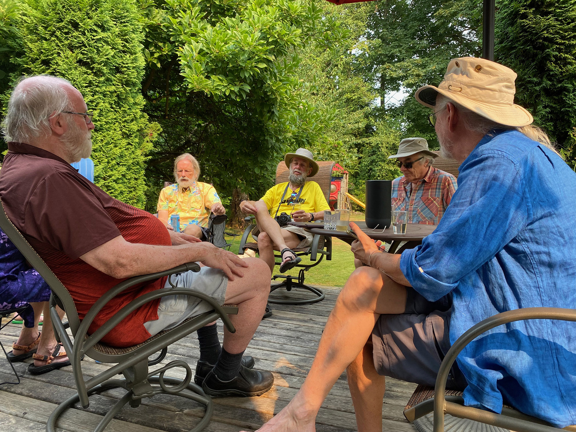 Relaxing at Ralph and Tina's