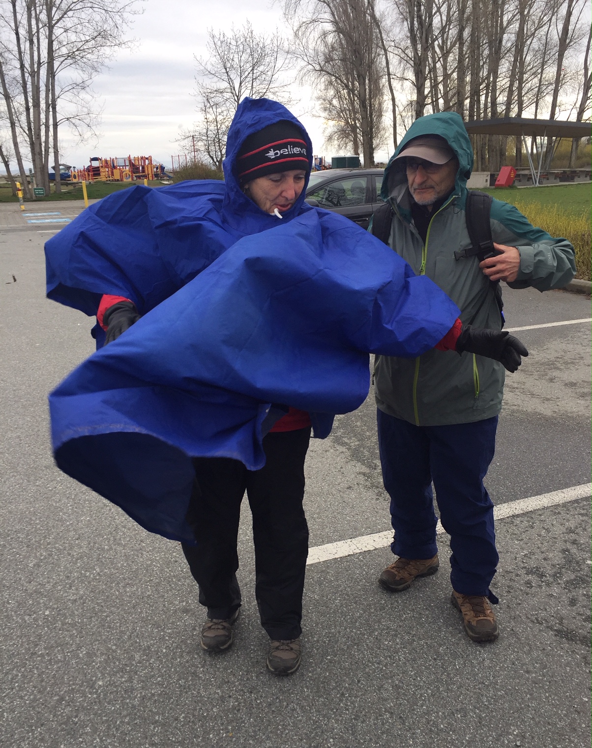 Joette and Fred, moments before Joette became airborne