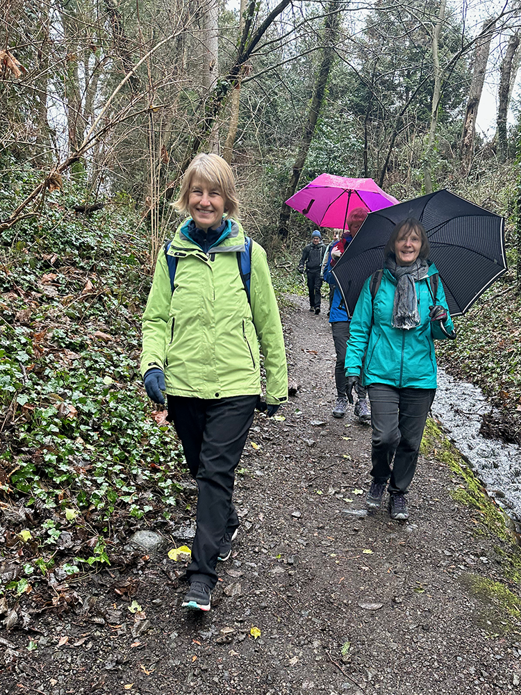 Descending the path at Kaymar Creek