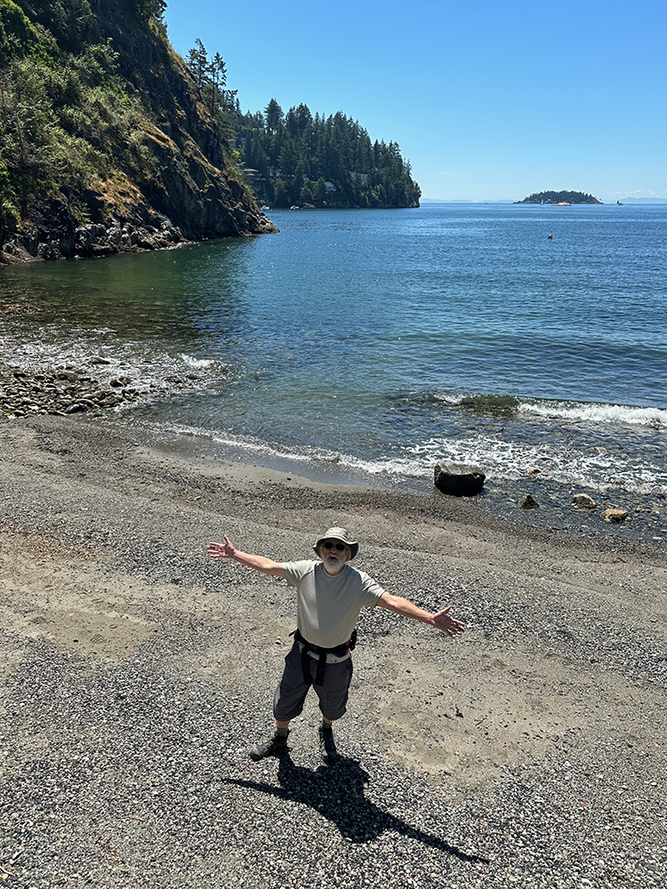 Playing to the balcony at Batchelor Bay