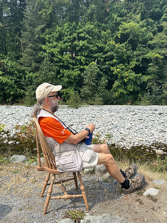 Jon considering the water level