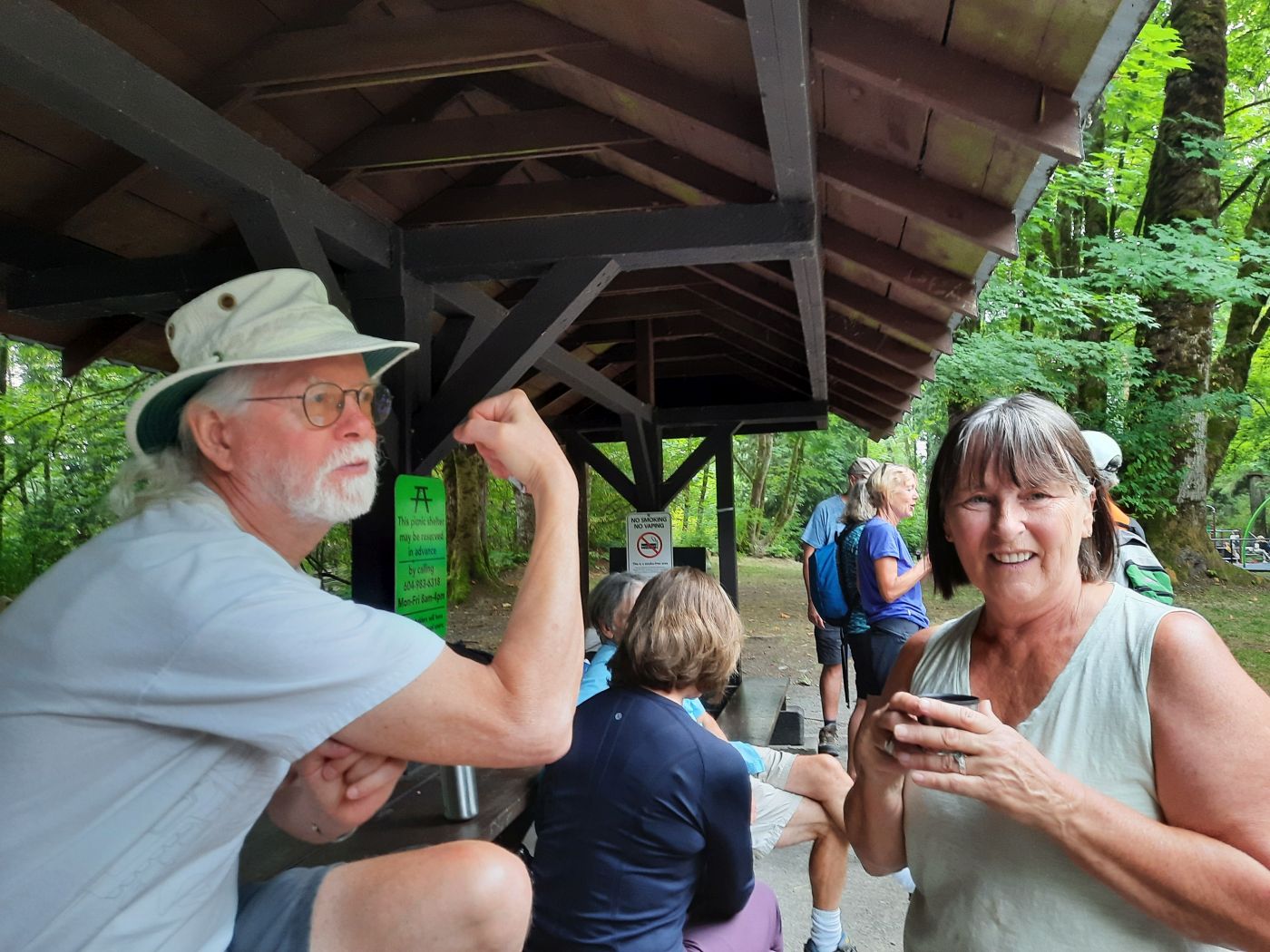 Michael makes a muscle