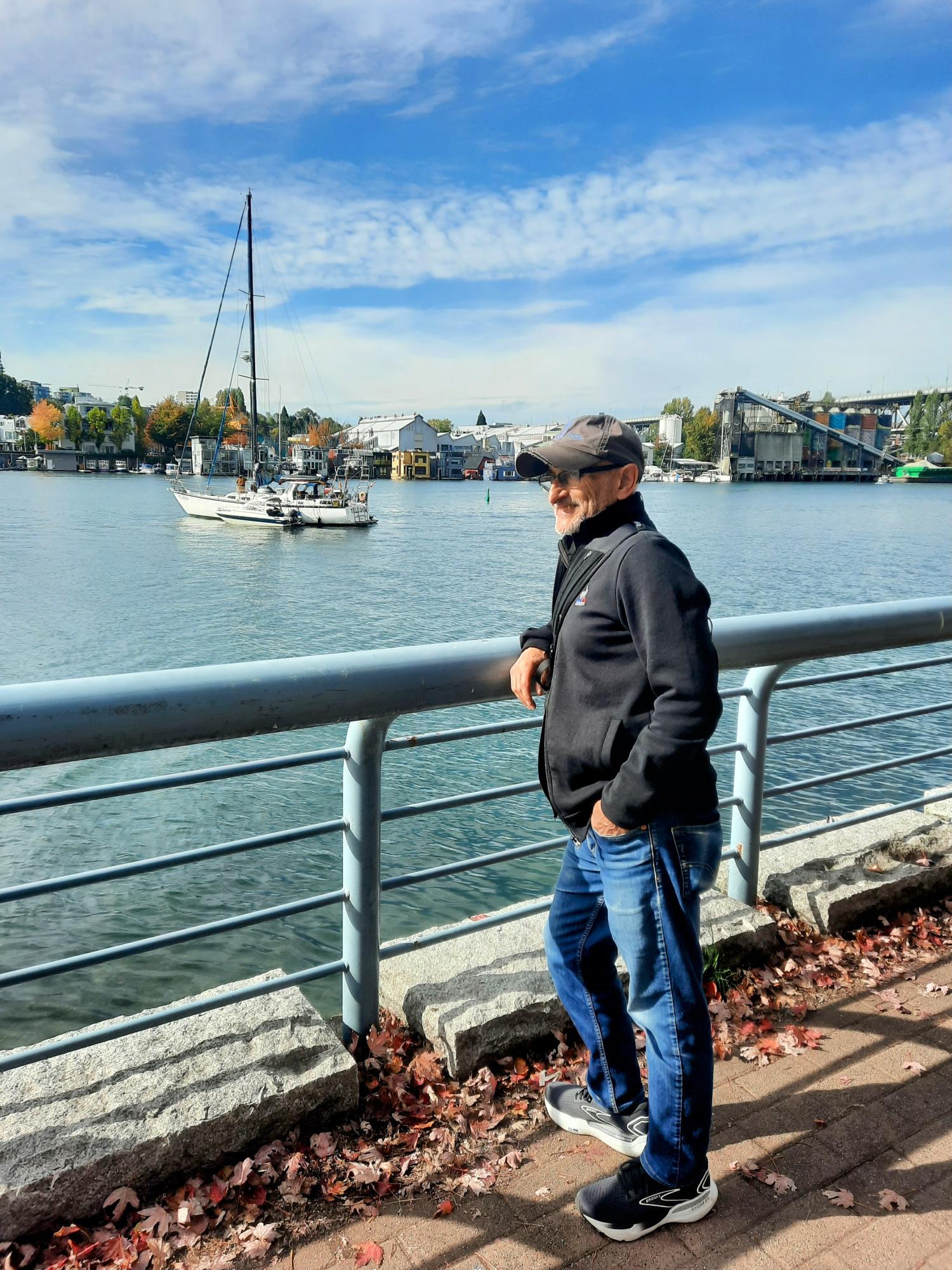 Fred admires the view