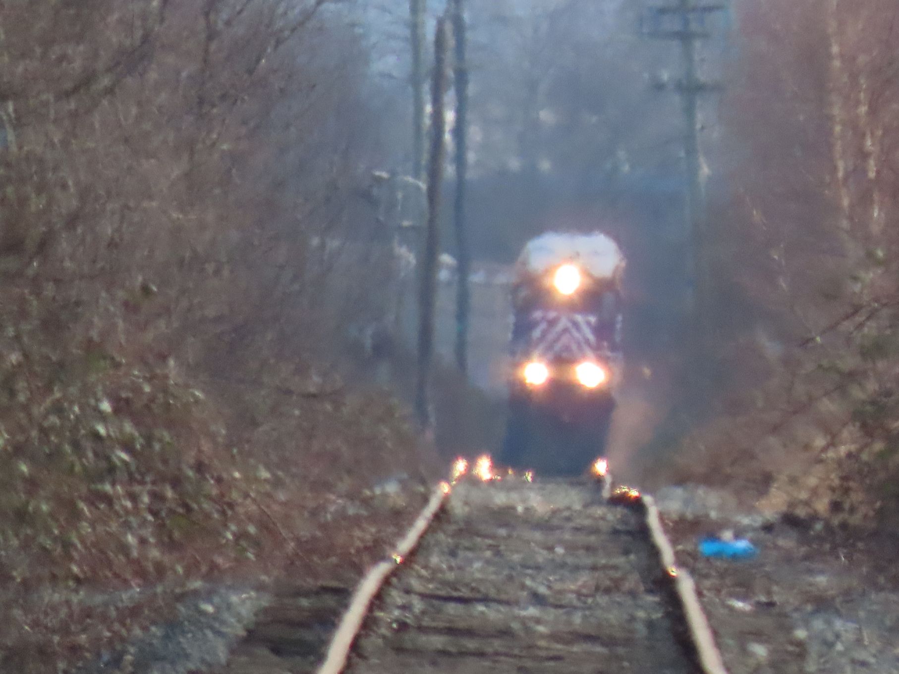 ... and a train from the other.