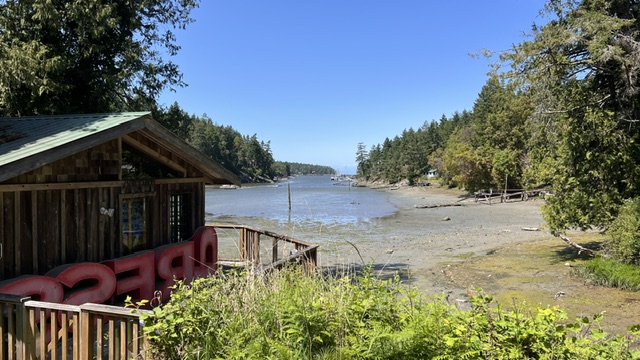 Water view from the road