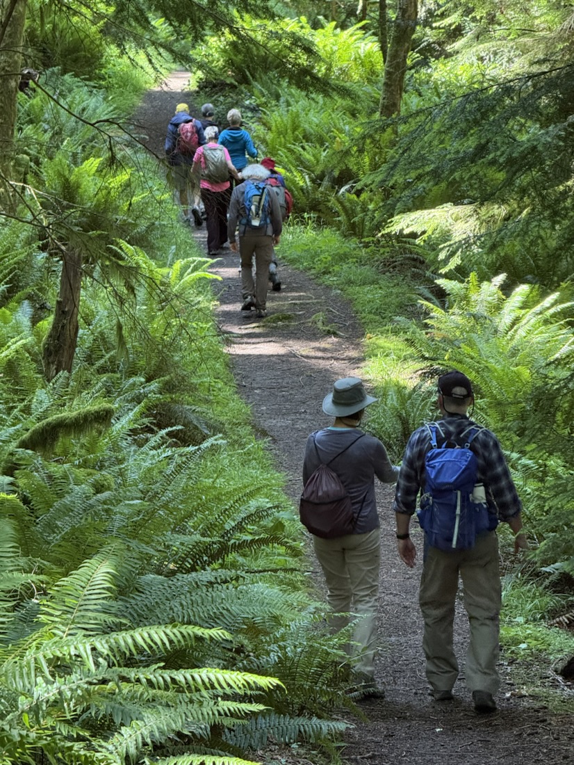 Heading up the trail