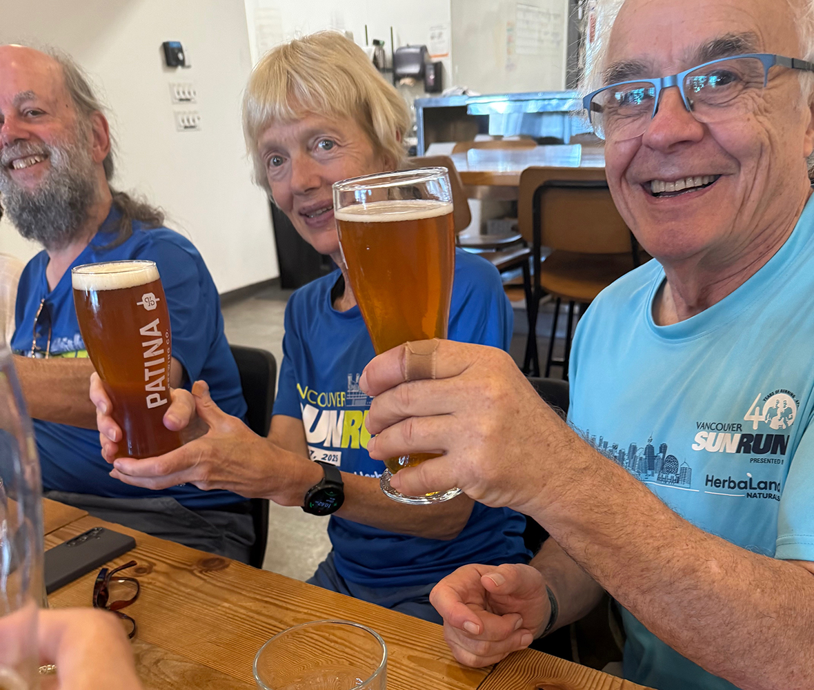Sun Run shirts on display