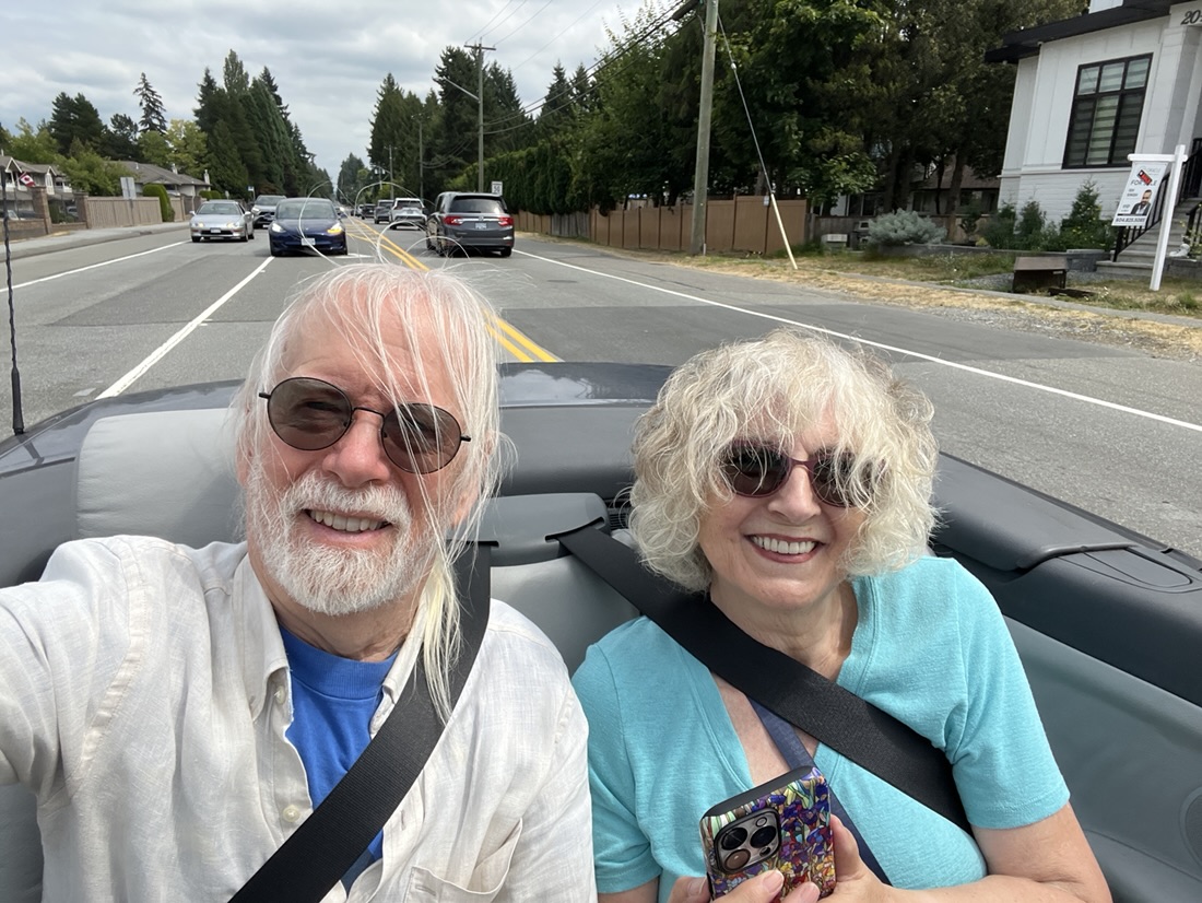 Back seat of Don’s collectible car