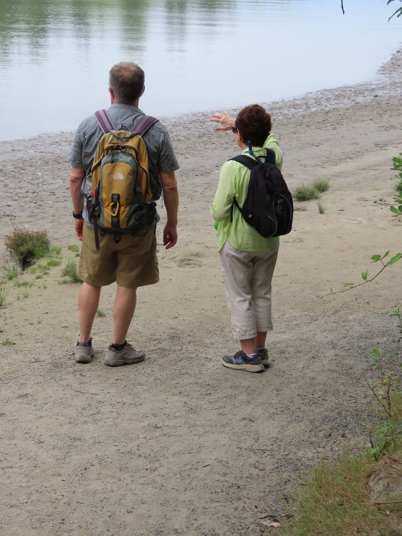 Sandy and Liz ponder the view