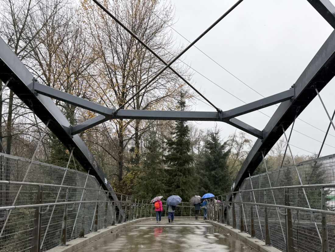 Crossing the railway