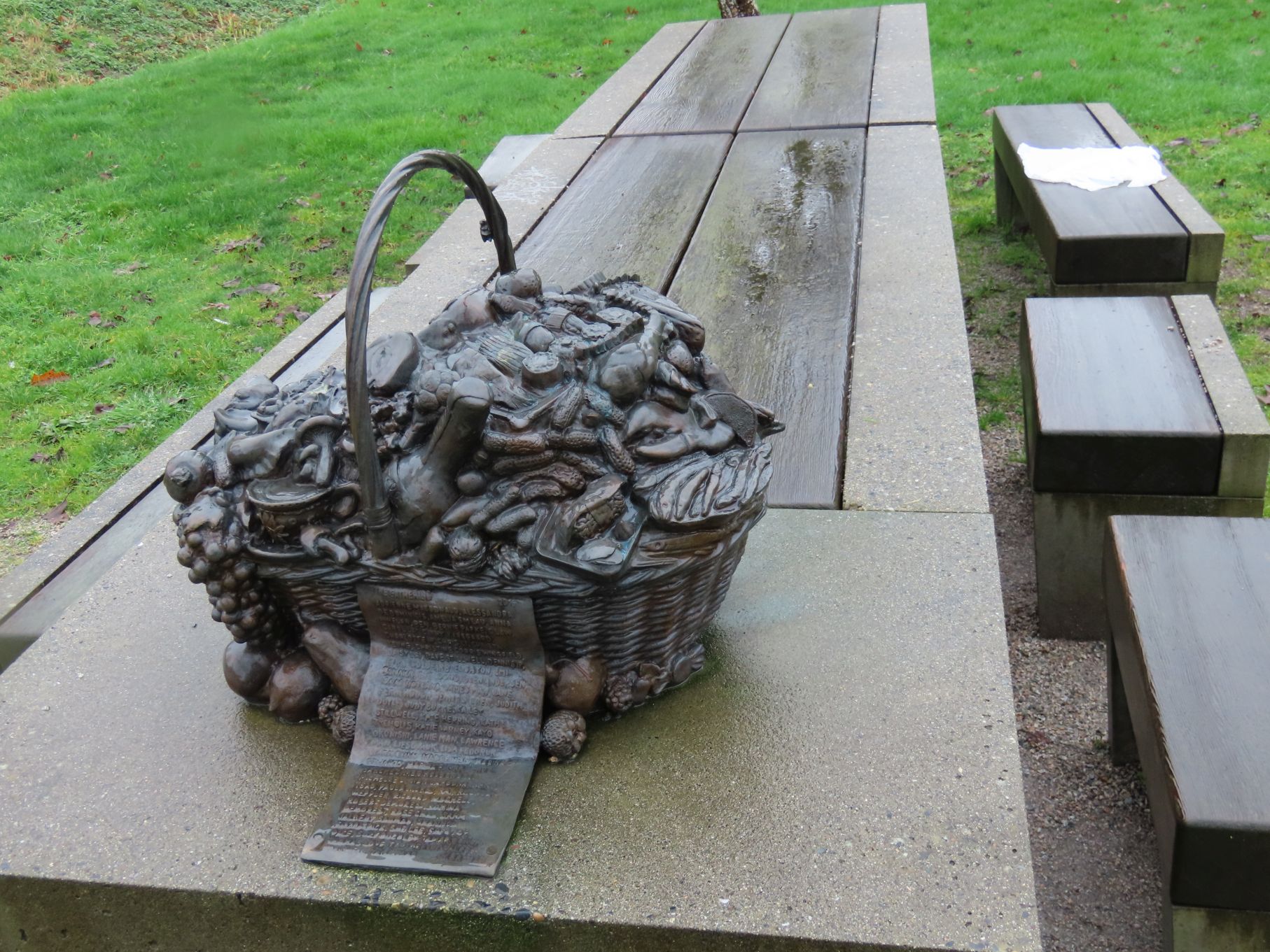 Petrified basket by Railway trail