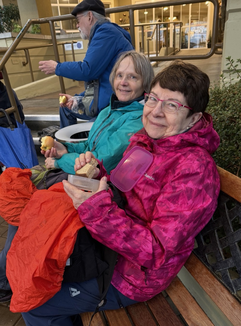 Jean and Liz at our lunch break