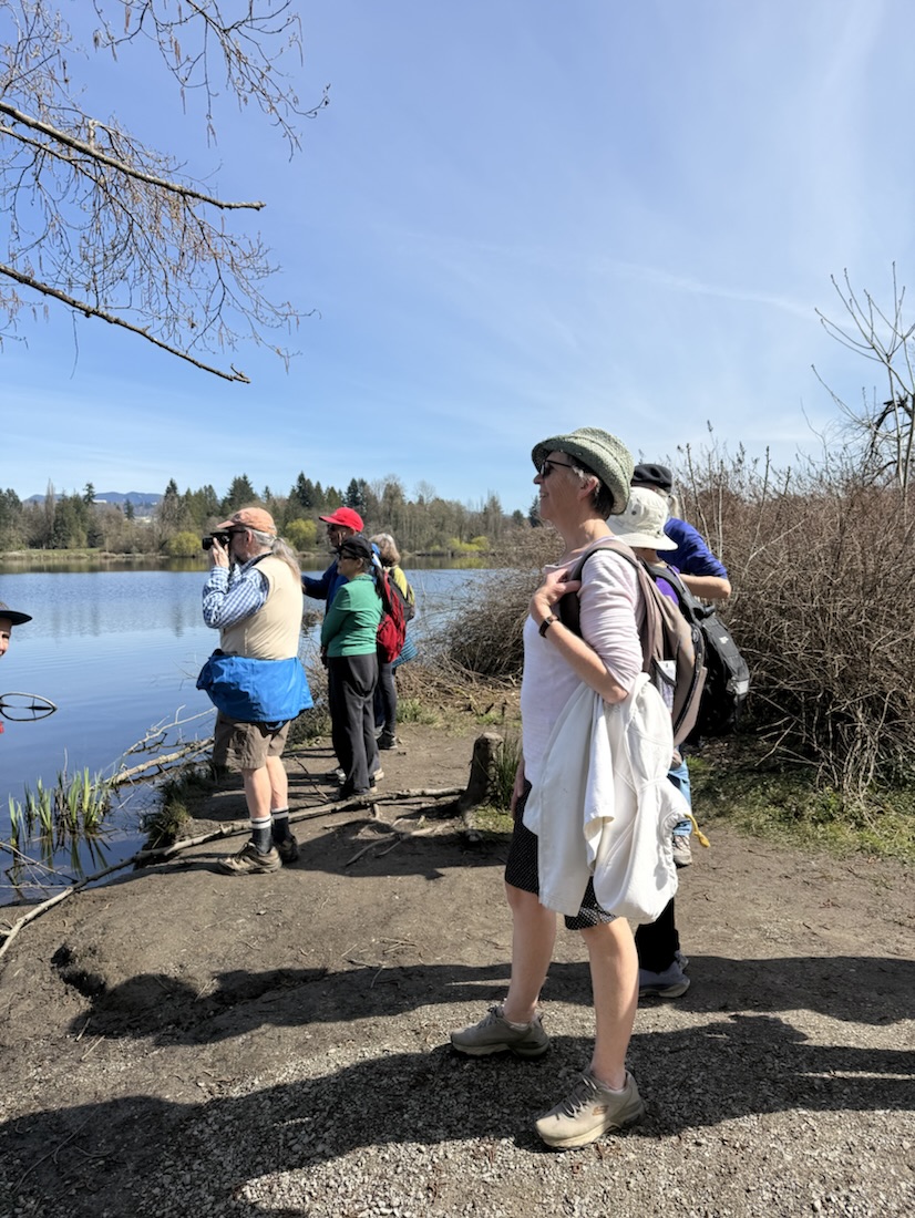 Loopers looking at the lake