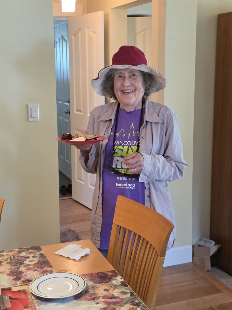 Diane samples the dessert offerings