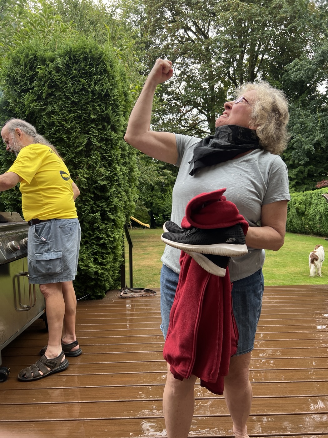 Kathy curses the weather gods