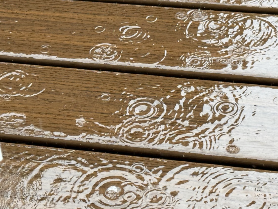 Rain on the patio